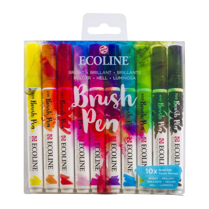 Aquarellstifte Ecoline Brush Pen Bright | 10er Set | ARTMIE