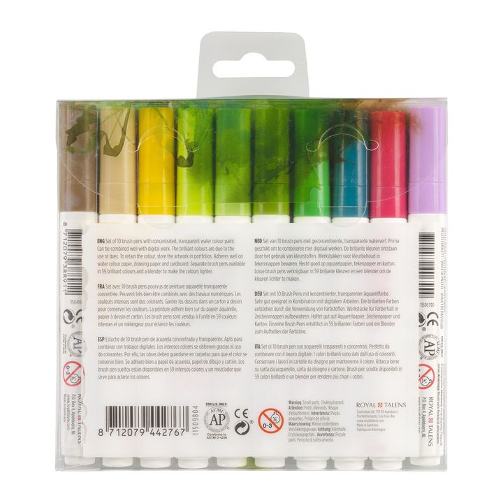 Aquarellstifte Ecoline Brush Pen Botanic | 10er Set – Detailansicht 2 | ARTMIE