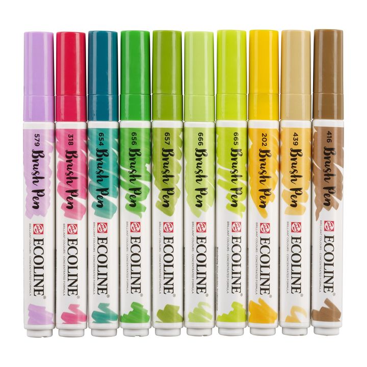 Aquarellstifte Ecoline Brush Pen Botanic | 10er Set – Detailansicht 5 | ARTMIE