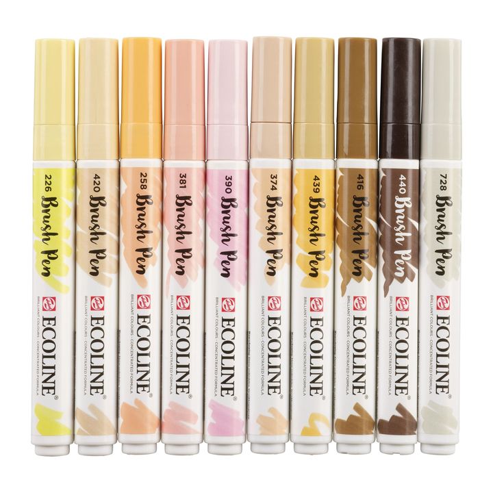 Aquarellstifte Ecoline Brush Pen Skin | 10er Set – Detailansicht 5 | ARTMIE