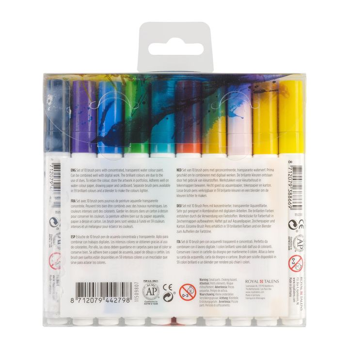 Aquarellstifte Ecoline Brush Pen Illustrator | 10er Set – Detailansicht 2 | ARTMIE