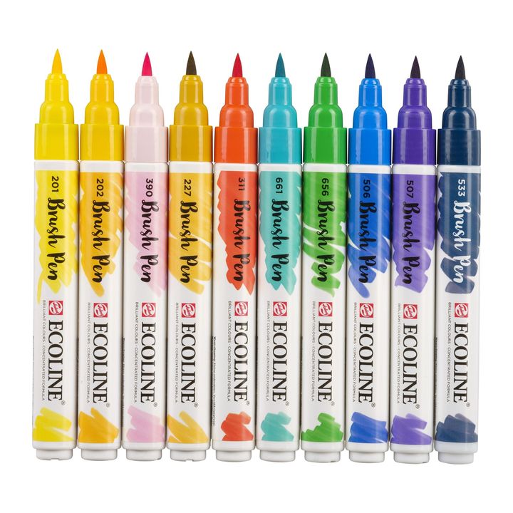 Aquarellstifte Ecoline Brush Pen Illustrator | 10er Set – Detailansicht 3 | ARTMIE