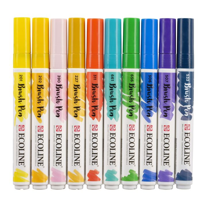 Aquarellstifte Ecoline Brush Pen Illustrator | 10er Set – Detailansicht 5 | ARTMIE