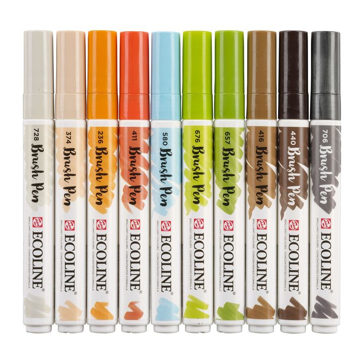 Aquarellstifte Ecoline Brush Pen Architect | 10er Set – Detailansicht 5 | ARTMIE