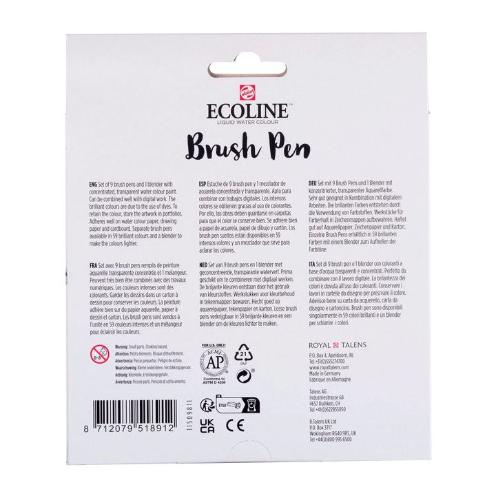 Aquarellstifte ECOLINE BRUSH PEN pastell 10 Stück – Detailansicht 5 | ARTMIE