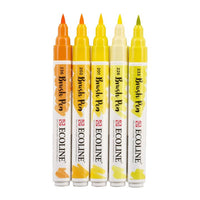 Aquarellstifte Ecoline Brush Pen Yellow | 5er Set – Detailansicht 3 | ARTMIE