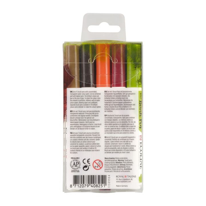 Aquarellstifte Ecoline Brush Pen Autumn | 5er Set – Detailansicht 2 | ARTMIE