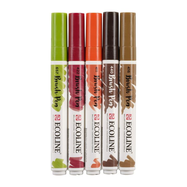 Aquarellstifte Ecoline Brush Pen Autumn | 5er Set – Detailansicht 5 | ARTMIE