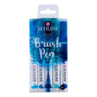Aquarellstifte Ecoline Brush Pen Blue | 5er Set | ARTMIE
