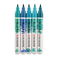 Aquarellstifte Ecoline Brush Pen Green Blue | 5er Set – Detailansicht 3 | ARTMIE
