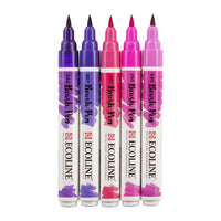 Aquarellstifte Ecoline Brush Pen Violet | 5er Set – Detailansicht 3 | ARTMIE