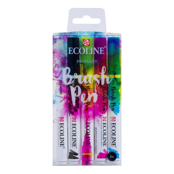 Aquarellstifte Ecoline Brush Pen Primary | 5er Set | ARTMIE