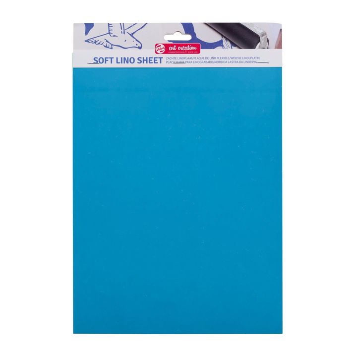 Linoleum blau weich 23 x 30 cm | ARTMIE