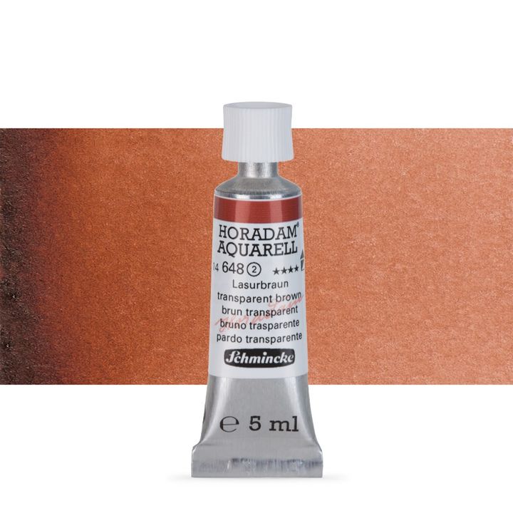 Schmincke HORADAM Aquarellfarben in der 5 ml Tube – 648 transparent Braun