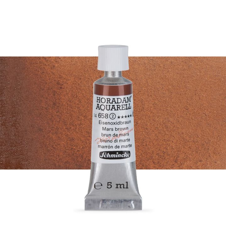 Schmincke HORADAM Aquarellfarben in der 5 ml Tube – 658 mars brown