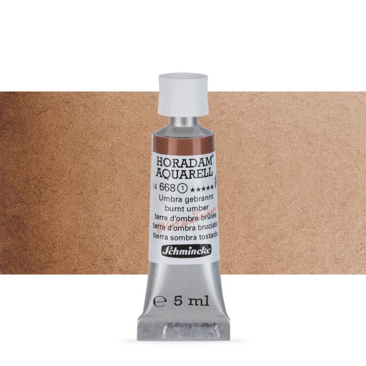 Schmincke HORADAM Aquarellfarben in der 5 ml Tube – 668 gebrannt umbra