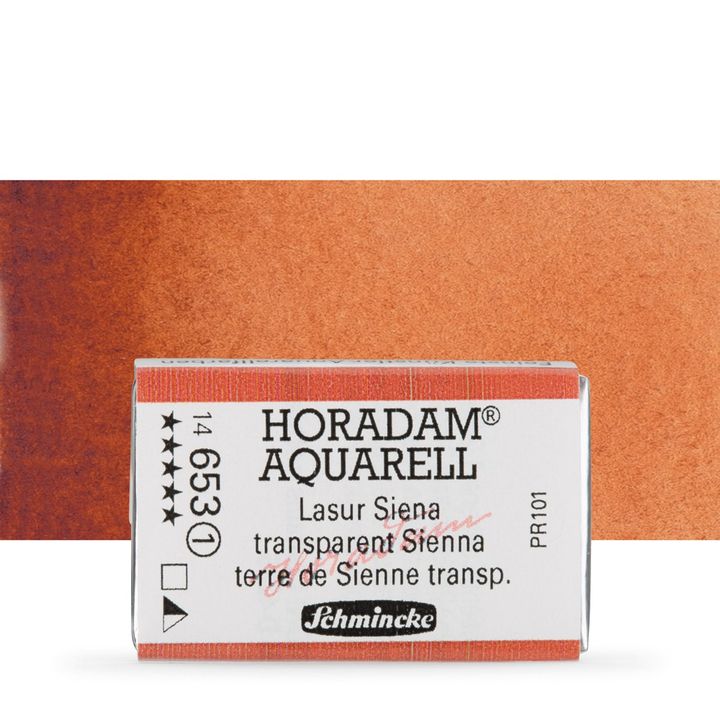 Schmincke Horadam Aquarellfarben im ganzen Näpfchen – 653 transparent Sienna