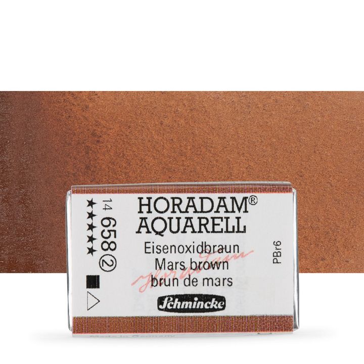 Schmincke Horadam Aquarellfarben im ganzen Näpfchen – 658 Mars brown