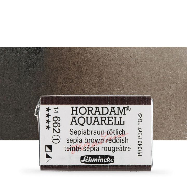 Schmincke Horadam Aquarellfarben im ganzen Näpfchen – 662 sepia rotbraun