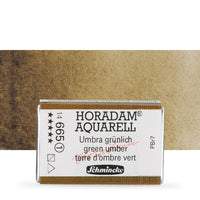 Schmincke Horadam Aquarellfarben im ganzen Näpfchen – 665 Grün umbra
