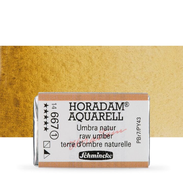 Schmincke Horadam Aquarellfarben im ganzen Näpfchen – 667 Umbra natur