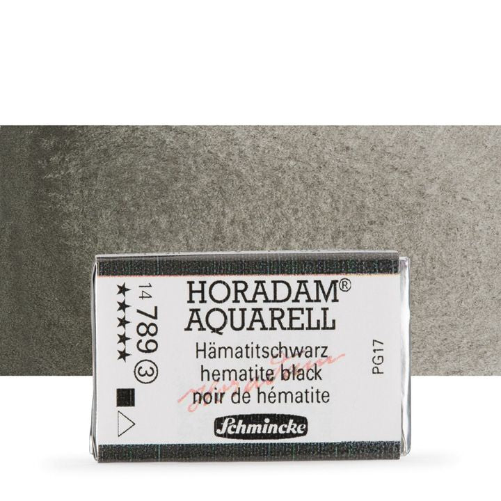 Schmincke Horadam Aquarellfarben im ganzen Näpfchen – 789 Hämatitschwarz