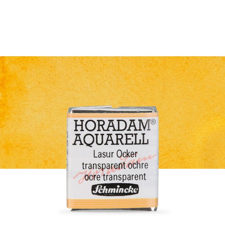 Schmincke Horadam Aquarellfarben im halben Näpfchen – 657 transparent Ocker