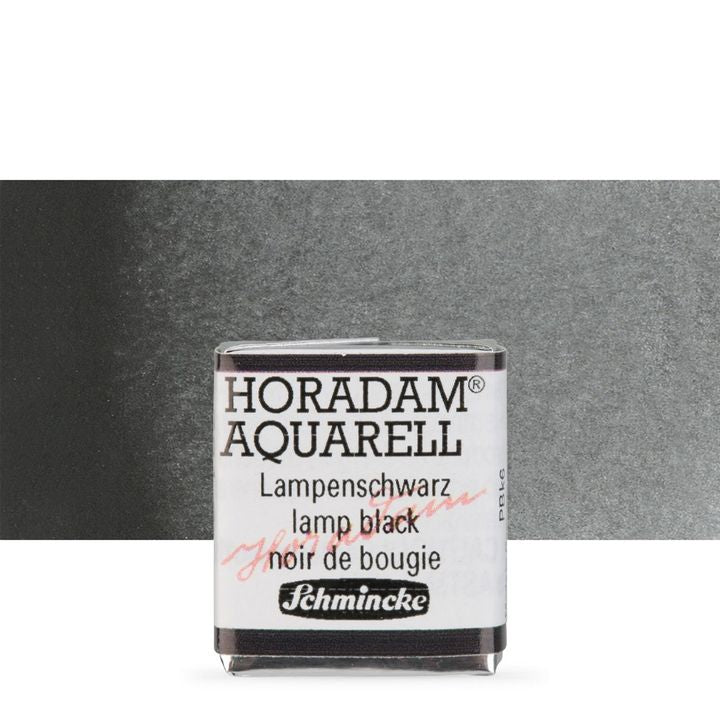 Schmincke Horadam Aquarellfarben im halben Näpfchen – 781 lamp black