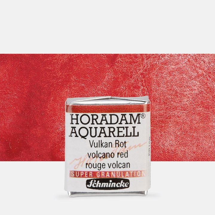 Schmincke Horadam Aquarellfarben im halben Näpfchen – 913 vulkanrot