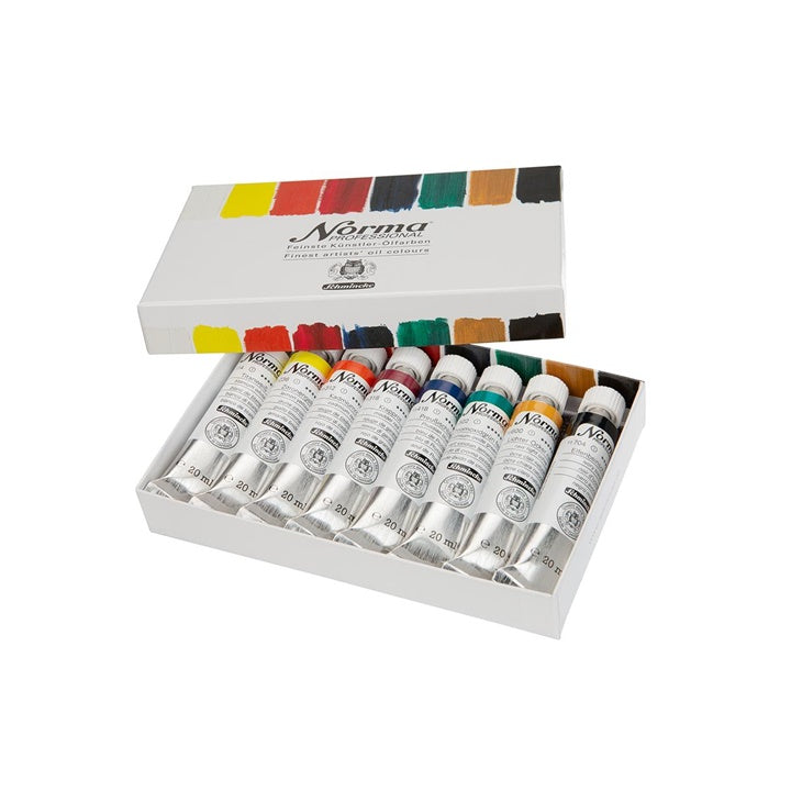Set von professionellen Ölfarben in Tuben Schmincke Norma Professional 8 x 20 ml – Detailansicht 2 | ARTMIE
