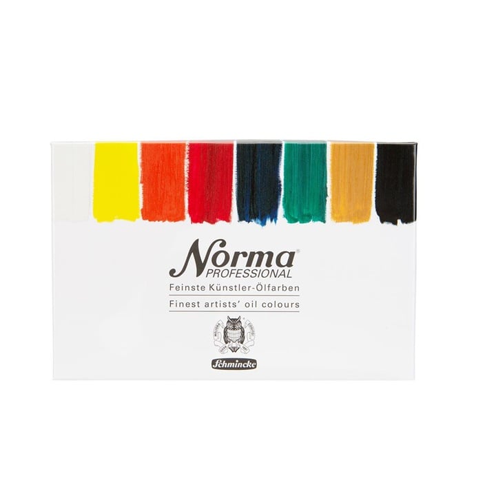 Set von professionellen Ölfarben in Tuben Schmincke Norma Professional 8 x 20 ml | ARTMIE