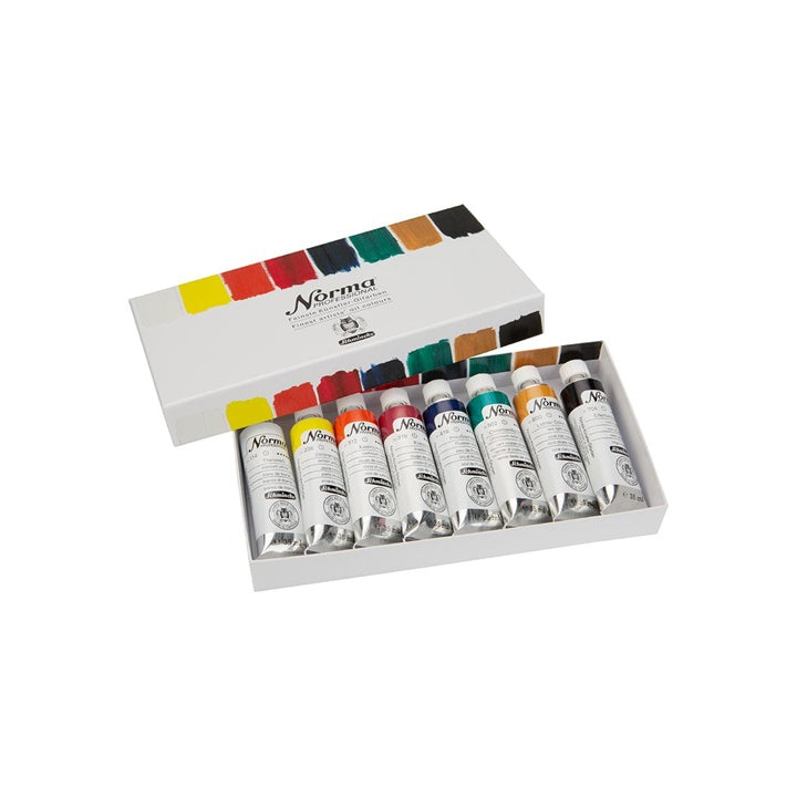 Set von professionellen Ölfarben in Tuben Schmincke Norma Professional 8 x 35 ml – Detailansicht 2 | ARTMIE