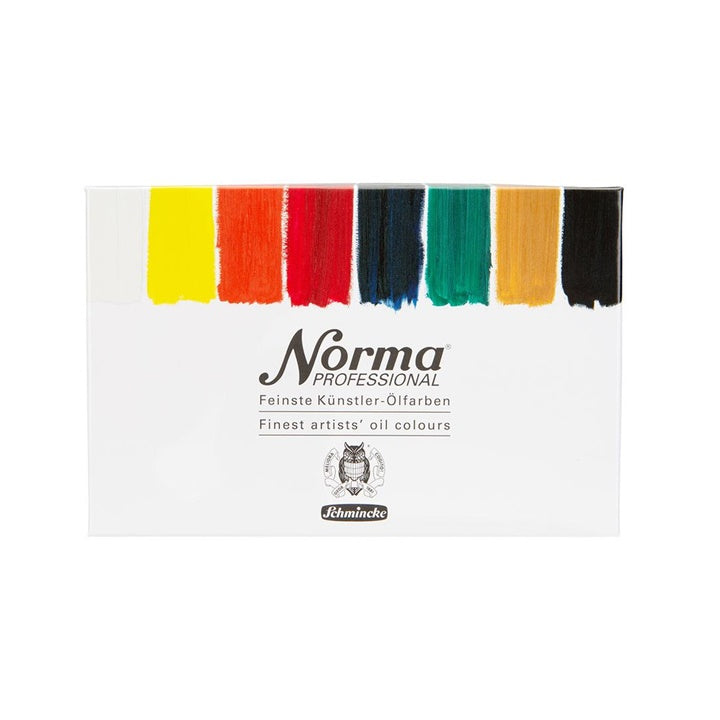 Set von professionellen Ölfarben in Tuben Schmincke Norma Professional 8 x 35 ml | ARTMIE