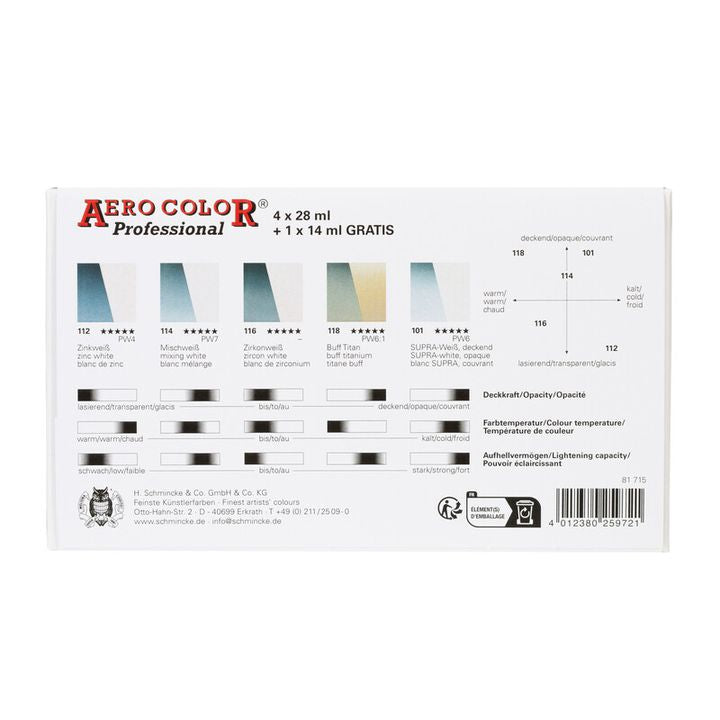 Schmincke Aero Color Weiß Set – Detailansicht 3 | ARTMIE