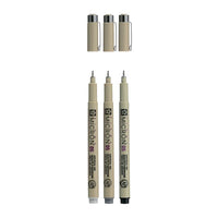 Satz technischer Stifte Sakura Pigma Micron 3 fineliners – Detailansicht 2 | ARTMIE