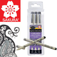 Satz technischer Stifte SAKURA Pigma Micron / 3 Stück | ARTMIE