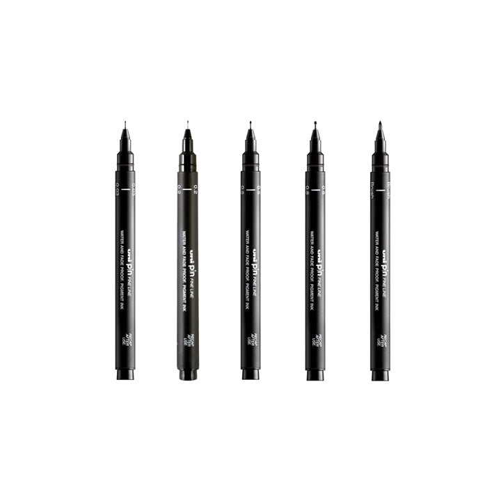 Satz UNI PIN Marker fineliner Artist Selection 5 Stück – Detailansicht 2 | ARTMIE