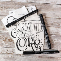 Satz UNI PIN Marker fineliner Love Lettering 5 Stück – Detailansicht 4 | ARTMIE