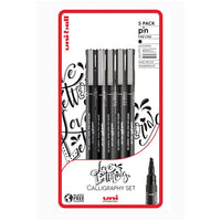 Satz UNI PIN Marker fineliner Love Lettering 5 Stück | ARTMIE