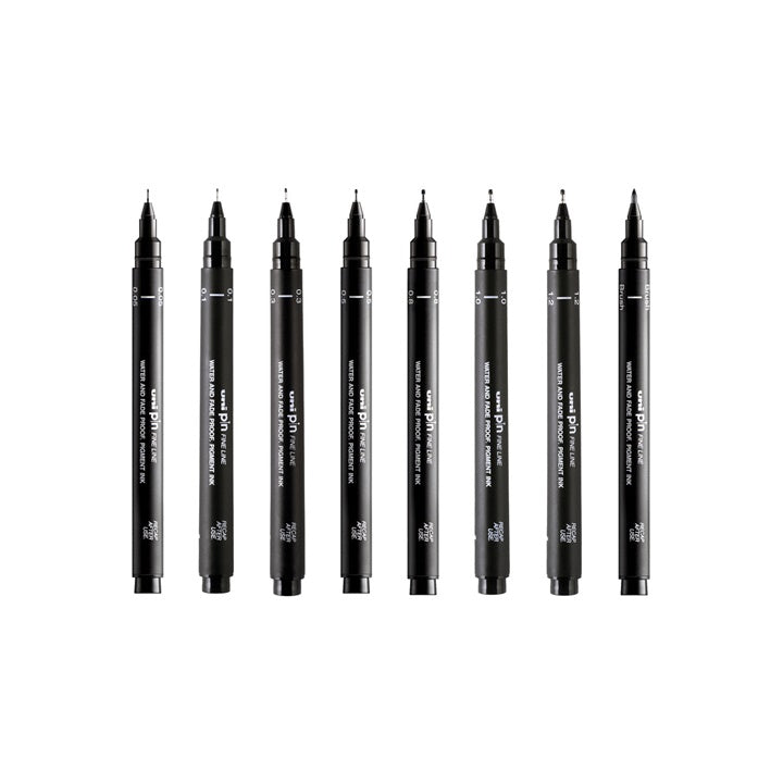 Set UNI PIN fineliner marker Draw and Sketch 8 Stück – Detailansicht 2 | ARTMIE