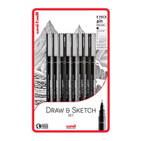 Set UNI PIN fineliner marker Draw and Sketch 8 Stück | ARTMIE