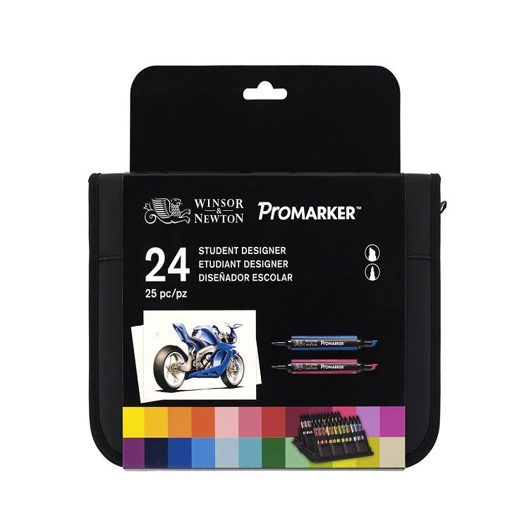 Satz von 25 Winsor&Newton Promarkern im Federmäppchen | ARTMIE