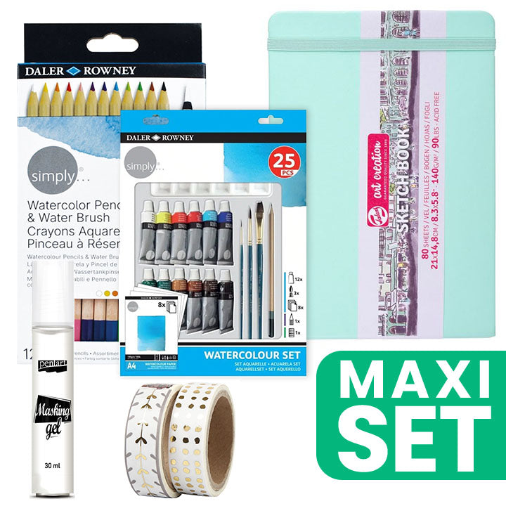 Art Journal Malset 21 x 14,8 cm - Aquarell - Frische Minze | ARTMIE