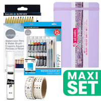 Art Journal Malerei Set 21 x 14,8 cm - Aquarell - Pastell Lila | ARTMIE