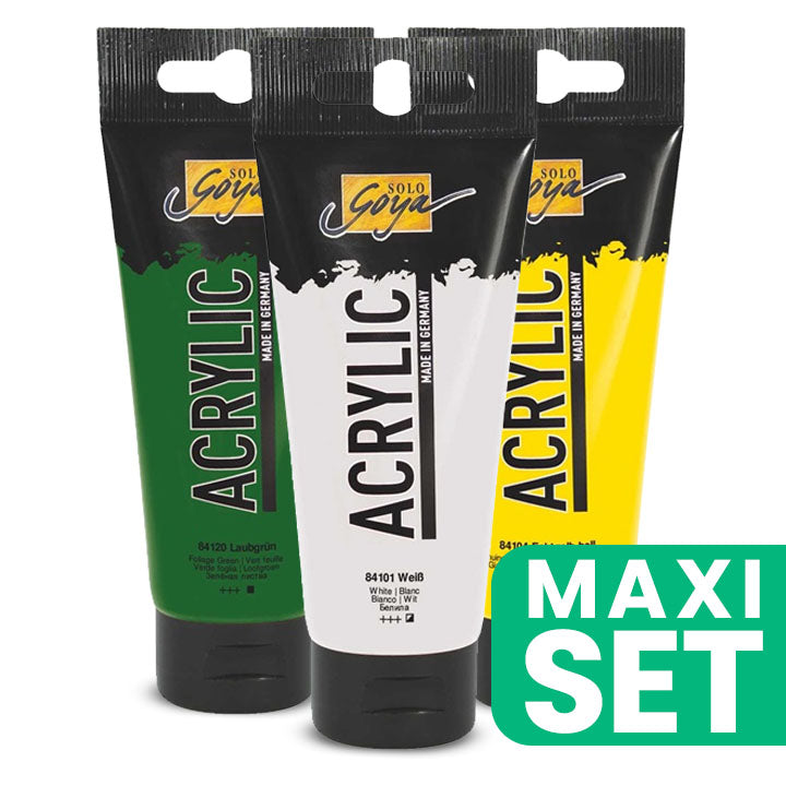 Solo Goya Acrylfarben Set 3x100 ml - Mix Your Green | ARTMIE