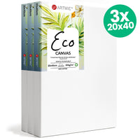Satz von 3 ECO Malerei Leinwände 20x40 cm | ARTMIE