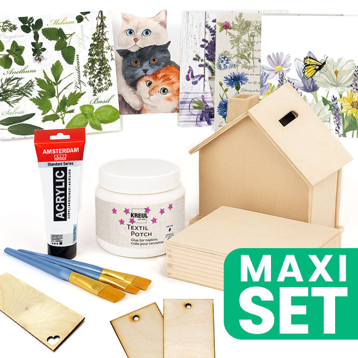 Komplettes Decoupage-Set für Kreativ-Workshops | ARTMIE