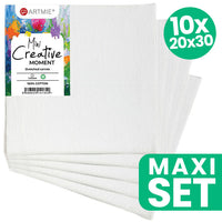 ARTMIE Mini-Leinwand-Set für Hobbymalerei - 10 Stück - 20x30 cm | ARTMIE