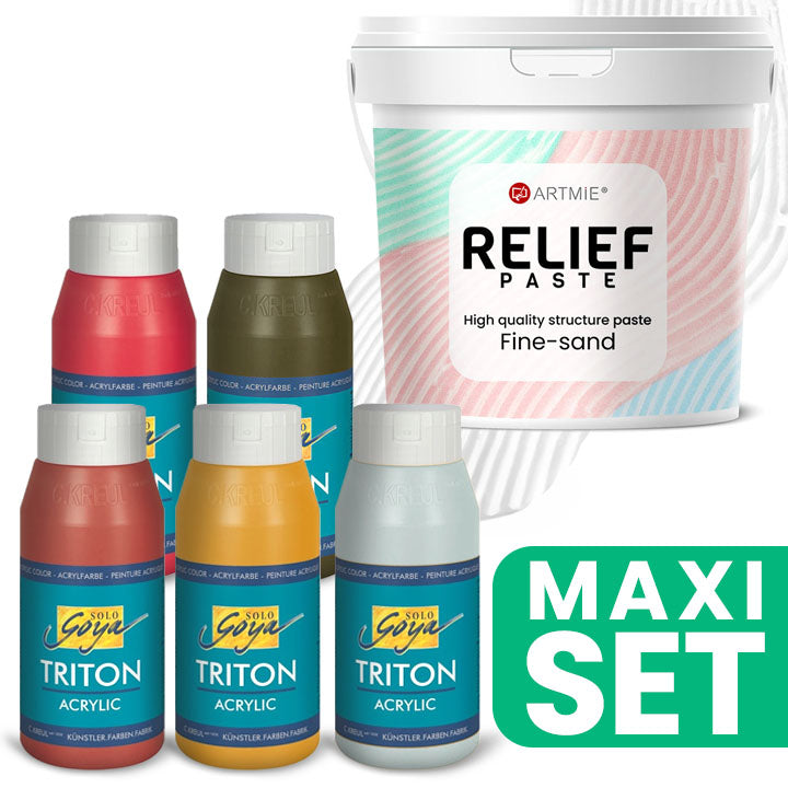 ARTMIE 3D-Paste und TRITON-Acrylfarben-Set | ARTMIE