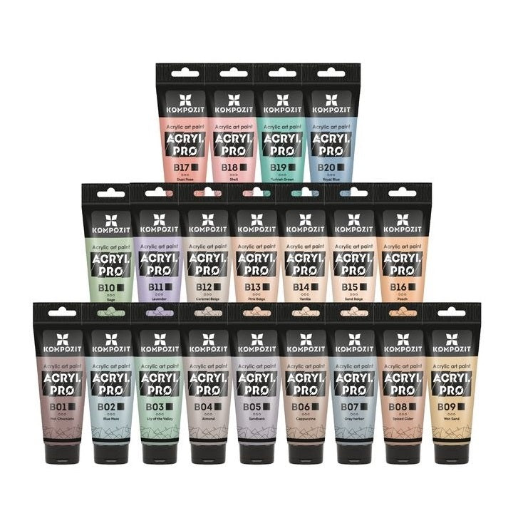 ACRYL PRO Komposit-Pastell-Acrylfarben-Set — Bild 1